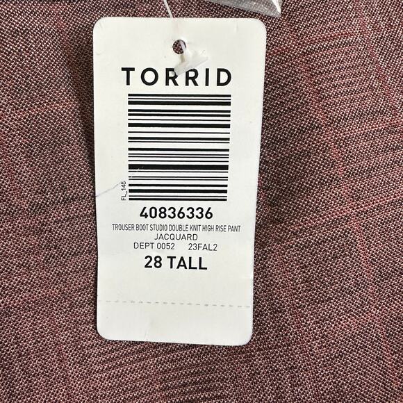 NWT Torrid Bootcut Pants Womens 28T Black White Plaid High Rise Dark Academia - Picture 10 of 10